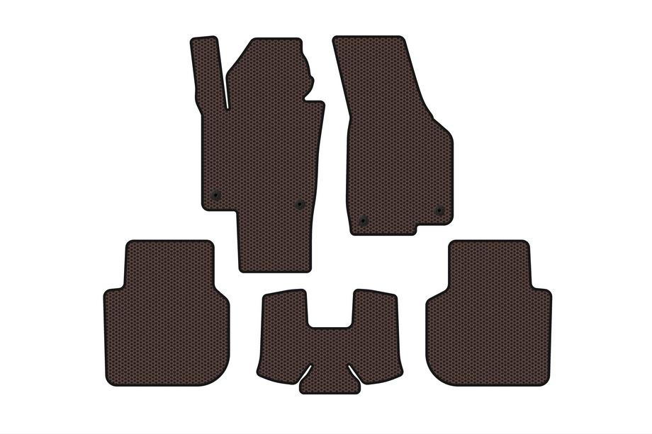 Volkswagen Passat B8 2015–2023 Rubberen automatten Carsuit (2015-2019, SD, bruin) Image