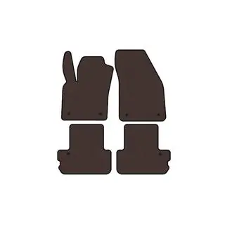 Carsuit rubberen automatten (Cabriolet, bruin)