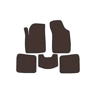 Rubberen automatten Carsuit (Bruin)