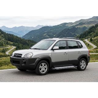 Rainbow zijtreden (set van 2, aluminium) Hyundai Tucson JM 2004– foto 1