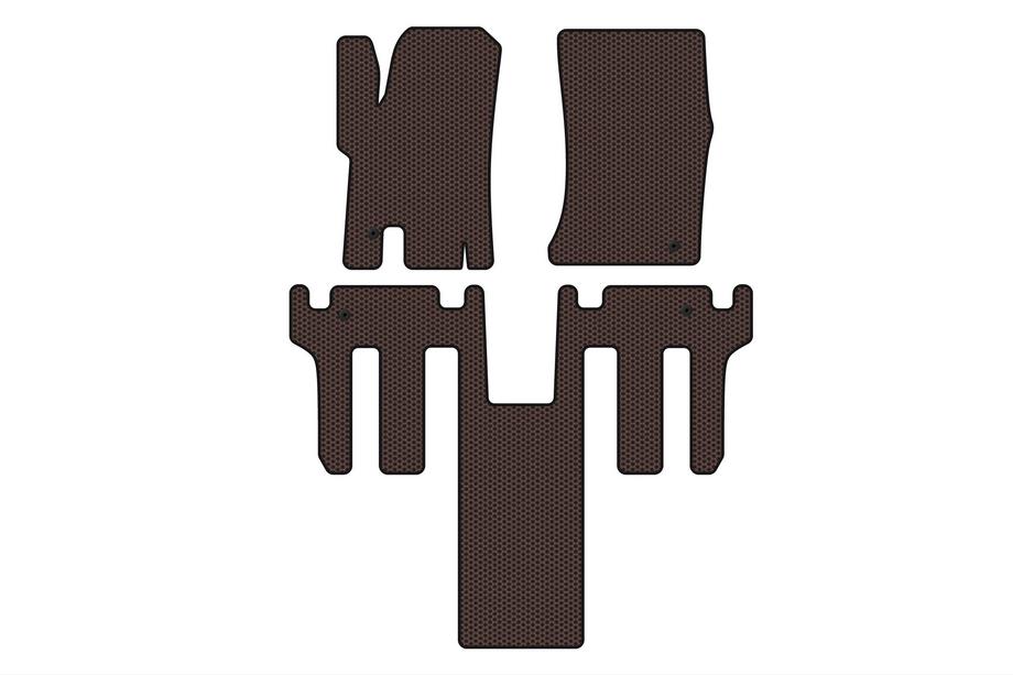 Ssang Yong Rodius Rubberen automatten Carsuit 2004-2008 (2 rijen, bruin) Image
