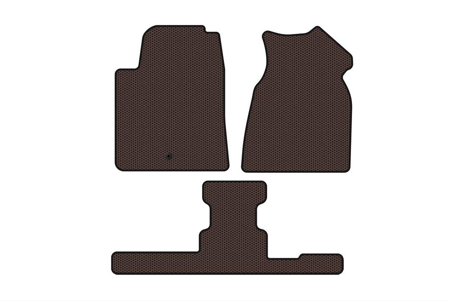 GMC Acadia 2006–2017 Rubberen automatten Carsuit (1e + 3e rij, 2013-2017, bruin) Image