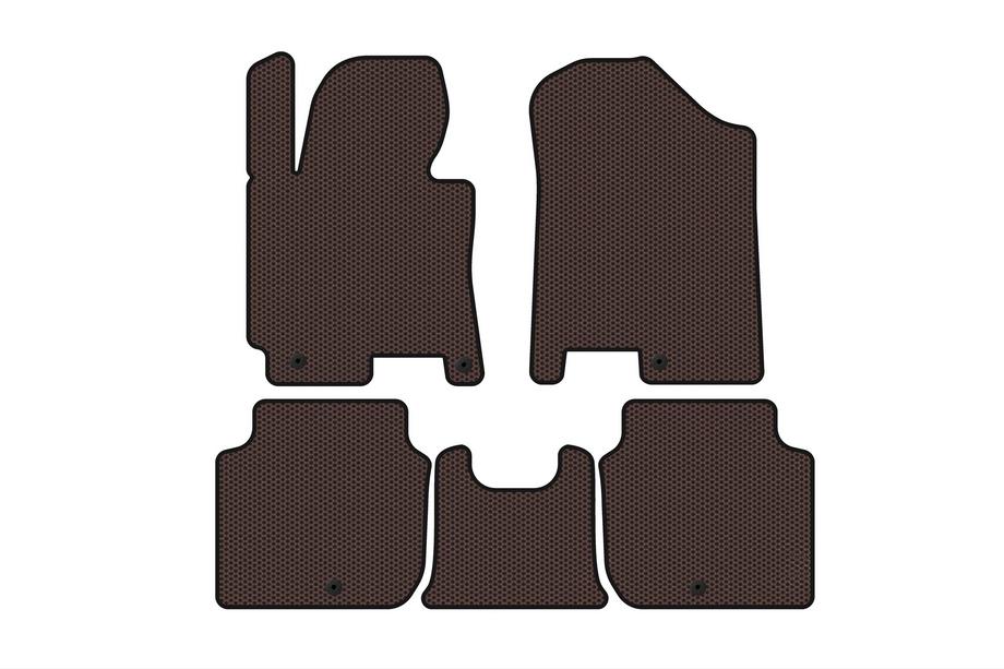 Kia Forte 2008–2024 Carsuit rubber automatten (2012-2016, bruin) Image