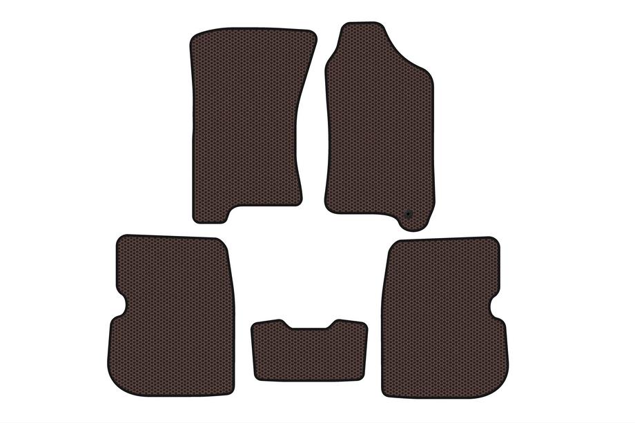Subaru Forester 1997–2002 Rubberen automatten Carsuit (rechtsgestuurd, bruin) Image