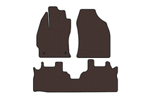 Toyota Prius Plus Carsuit rubber automatten voor het interieur (2 rijen, bruin) foto 1