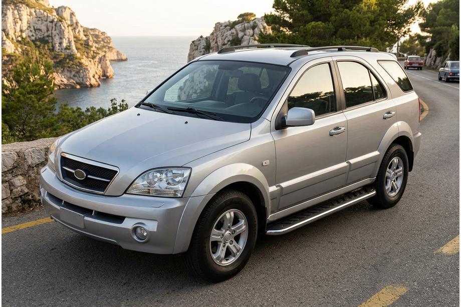 Kia Sorento I BL 2002–2009 Maydos V1 zijtreden (set 2 stuks, aluminium + RVS) Image
