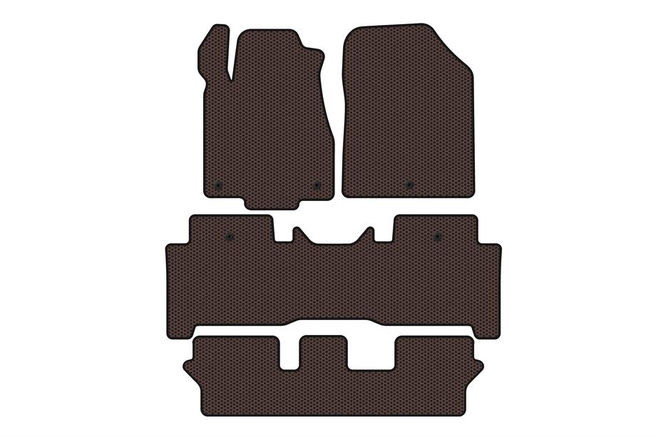 Acura MDX 2007–2013 Carsuit rubberen automatten (3 rijen, bruin) Image