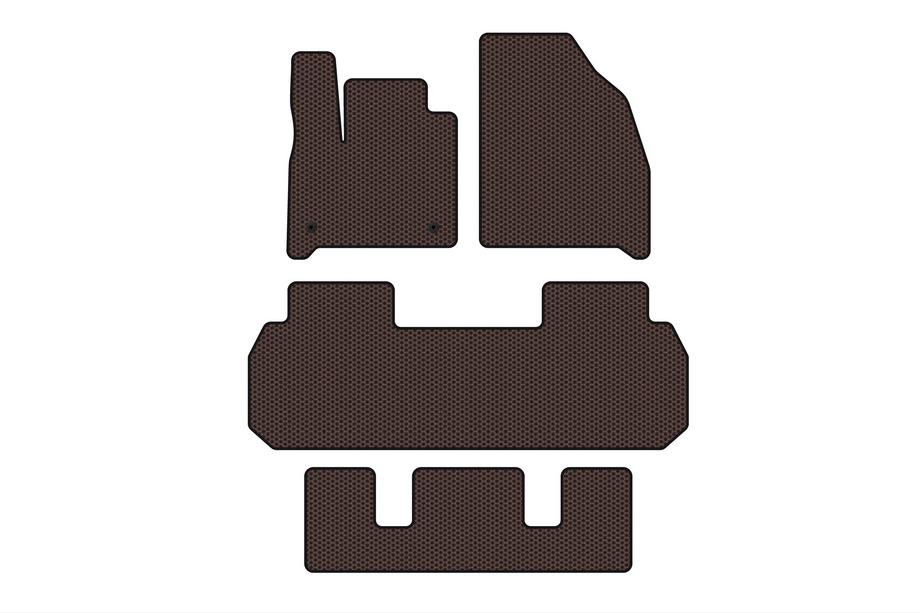 Chevrolet Traverse 2017– Carsuit rubberen automatten (3 rijen, bruin) Image