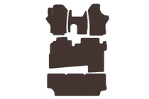 Hyundai H200, H1, Starex 1998–2007 Rubberen automatten Carsuit (2004-2007, 3 rijen, 8-persoons, bruin) foto 1
