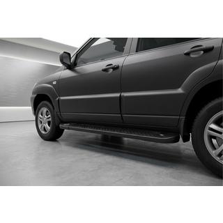 Allmond Black side steps (2 st., aluminium) Kia Sportage 2004–2010 foto 1