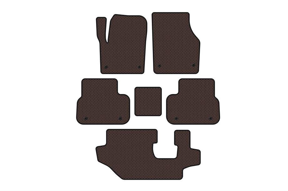 Land Rover Discovery Sport 2014– Rubberen automatten Carsuit (2014-2019, 3 rijen, bruin) Foto 1
