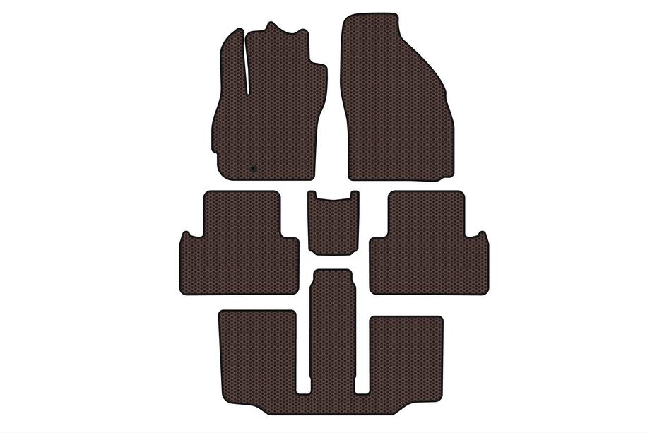 Mazda 5 2005–2009 Rubberen automatten Carsuit (3 rijen, 7-zits, bruin) Image