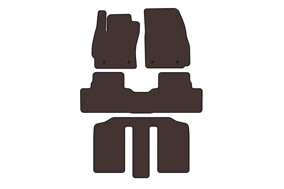 Mazda 5 2010–2018 Carsuit rubberen automatten (3 rijen, bruin) Foto 1