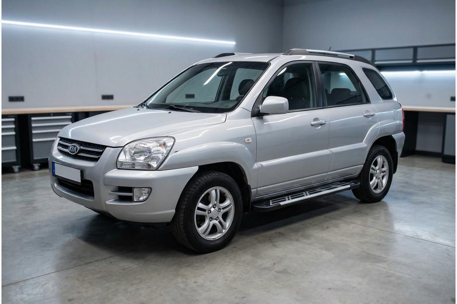 Kia Sportage 2004–2010 Sunrise side steps (set van 2, aluminium) Image