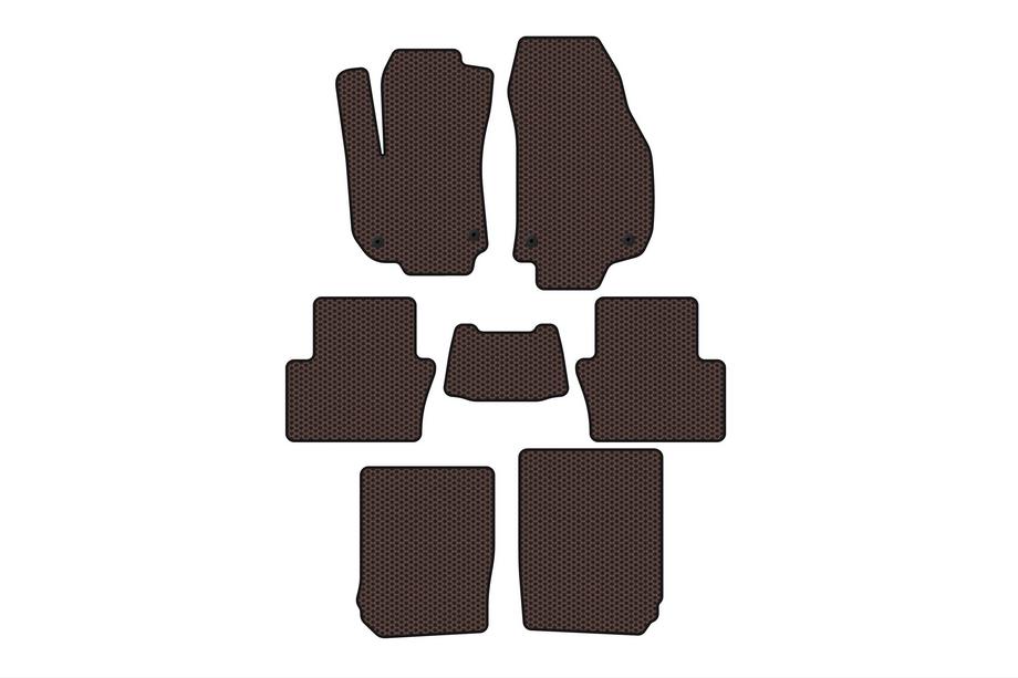 Opel Zafira B 2005–2011 Carsuit rubberen automatten (3 rijen, bruin) Image