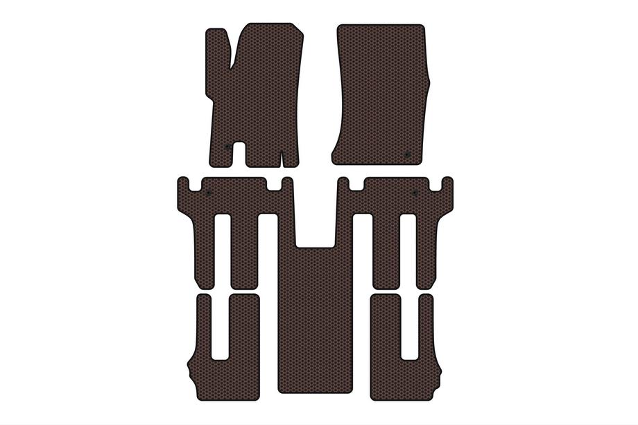 Ssang Yong Rodius Rubberen automatten Carsuit 2004-2008 (3 rijen, bruin) Image