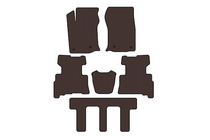Toyota 4Runner 2009–2024 Rubberen automatten Carsuit (3 rijen, 2014-2024, 7-zits, bruin) foto 1