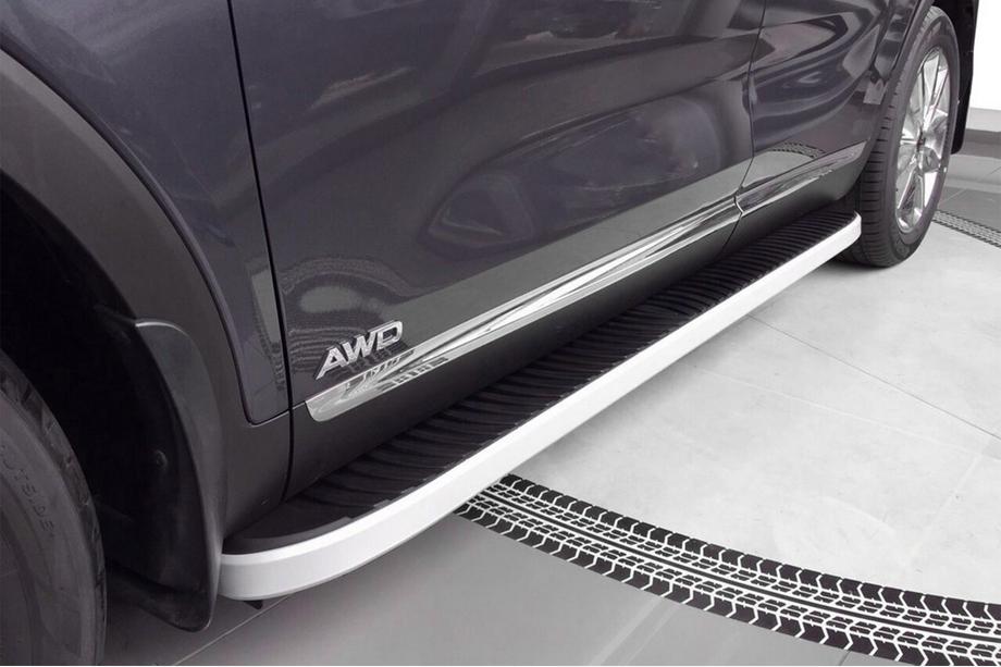 Kia Sorento II XM 2009–2014 Side steps Tayga Grey (set van 2, aluminium) Image