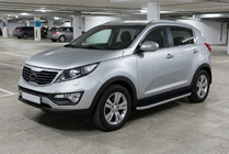 Kia Sportage 2010–2015 Side steps Tayga Grey (set van 2, aluminium) foto 1