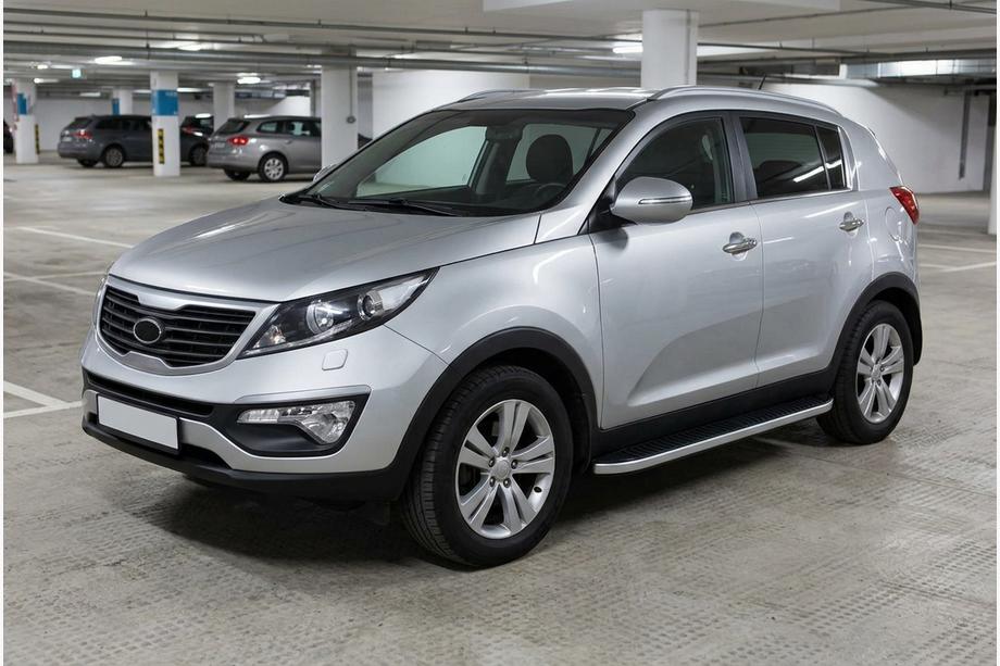Kia Sportage 2010–2015 Side steps Tayga Grey (set van 2, aluminium) Image