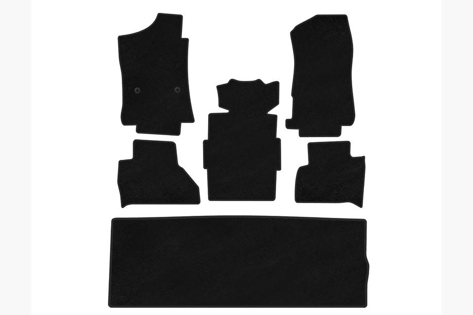 Cadillac Escalade 2014–2020 Deluxe stoffen automatten (3 rijen, zwart) Image