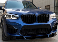 BMW X3 G01 2018– Voorbumper lip spoiler 3D (voor F97 2018-2022, hoogglans zwart) foto 1