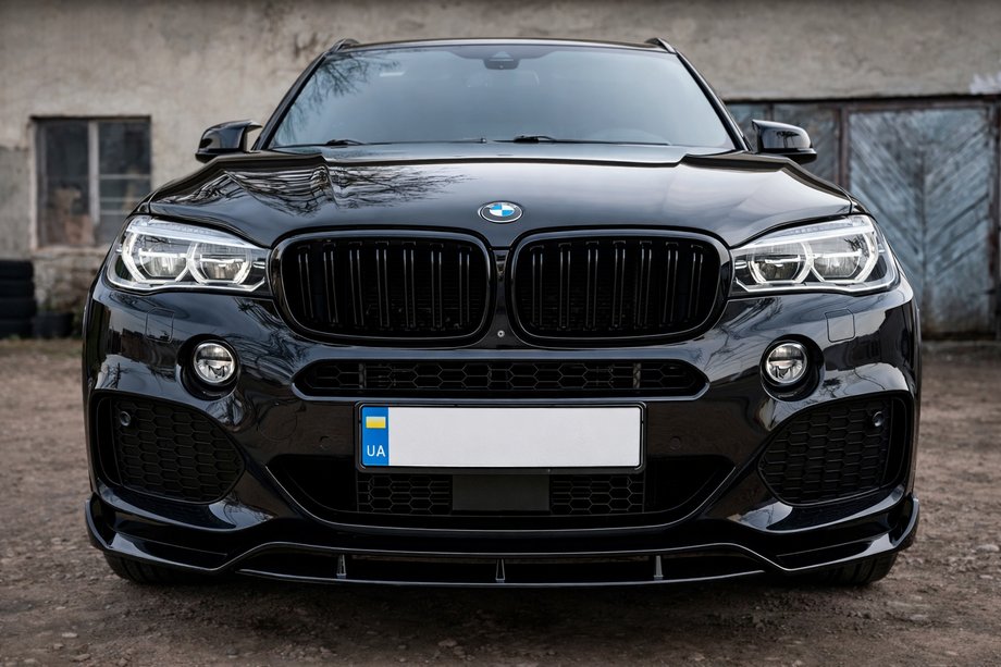 BMW X5 F15 2013–2018 Voorbumper lip Lip Black Warrior (voor M-Sport) Foto 1