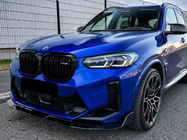 BMW X4 G02 2018– Voorbumper lip spoiler (voor F98 2022-2024, hoogglans zwart) foto 1
