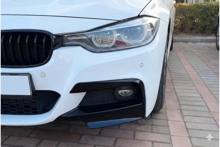 BMW 3 Serie F30/F31 2012–2019 Hoeksplitters voor voorbumper JIE Flap (voor M-Sport, ABS) Image