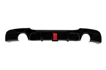 BMW 3-serie E90/E91 2005–2011 Achterbumperdiffuser voor dubbele enkele uitlaat met LED (voor M-Sport, ABS) foto 1