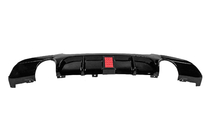 BMW 3-serie E90/E91 2005–2011 Achterbumperdiffuser voor dubbele enkele uitlaat met LED (voor M-Sport, ABS) foto 4