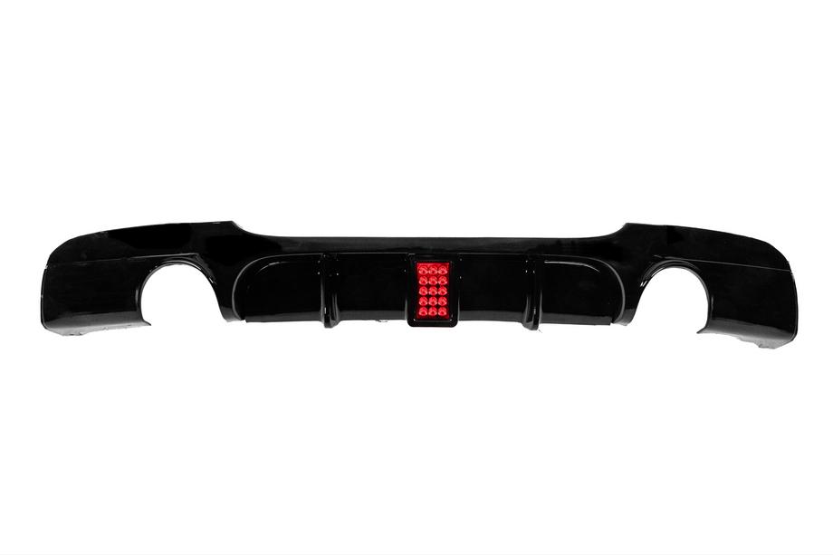 BMW 3-serie E90/E91 2005–2011 Achterbumperdiffuser voor dubbele enkele uitlaat met LED (voor M-Sport, ABS) Image