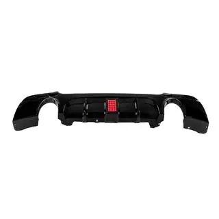 Achterbumperdiffuser voor dubbele enkele uitlaat met LED (voor M-Sport, ABS) foto 4