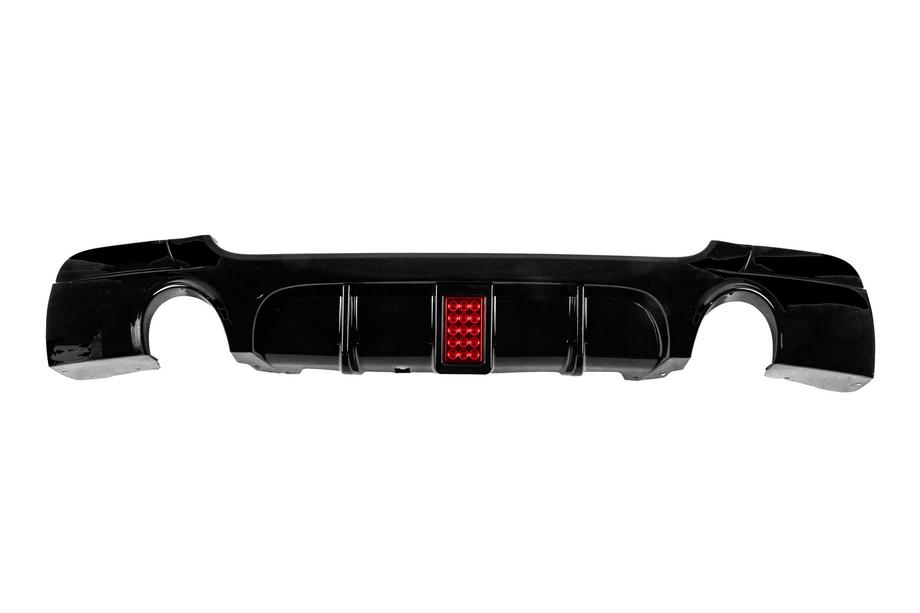 BMW 3-serie E92/E93 2006–2013 Achterbumperdiffuser voor dubbele enkele uitlaat met LED (voor M-Sport, ABS) Foto 1