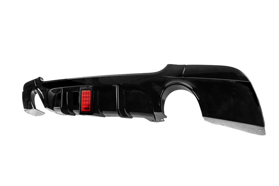 BMW 3-serie E92/E93 2006–2013 Achterbumperdiffuser voor dubbele enkele uitlaat met LED (voor M-Sport, ABS) Foto 2