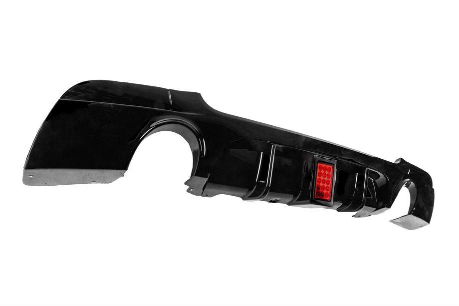 BMW 3-serie E92/E93 2006–2013 Achterbumperdiffuser voor dubbele enkele uitlaat met LED (voor M-Sport, ABS) Foto 3