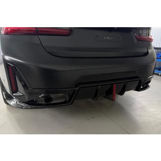 Achterbumper diffuser B-Style LED (voor M-Sport 2023+, ABS)