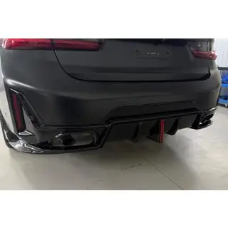 Achterbumper diffuser B-Style LED (voor M-Sport 2023+, ABS)