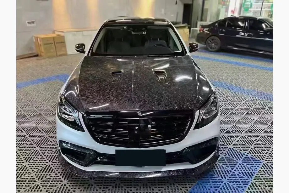 Mercedes S-Class W222 2013–2022 Motorkap (Forged Carbon) Image