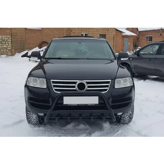 Bullbar WT003 Black Special (RVS) Volkswagen Touareg 2002–2010 foto 1
