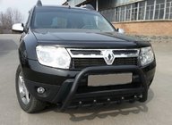 Renault Duster 2008–2017 Bullbar met opschrift WT004 Black (roestvrij staal) foto 1