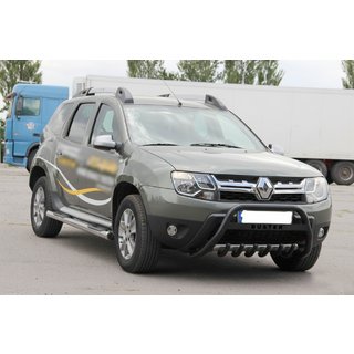 Bullbar met opschrift WT004 Black (roestvrij staal) Dacia Duster 2008–2018 foto 2