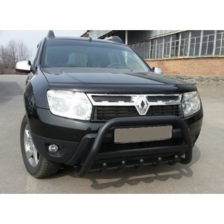 Bullbar met opschrift WT004 Black (roestvrij staal) Dacia Duster 2008–2018 foto 1