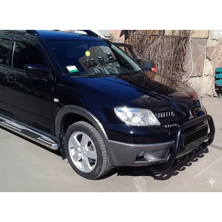Bullbar WT004 Black (RVS) Mitsubishi Outlander 2001–2006 foto 4