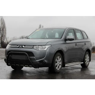 Bullbar WT004 Black (RVS) Mitsubishi Outlander 2012–2021 foto 1