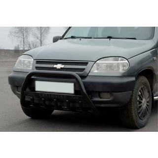 Bullbar WT004 Black (RVS) Chevrolet Niva 1998–2020 foto 1