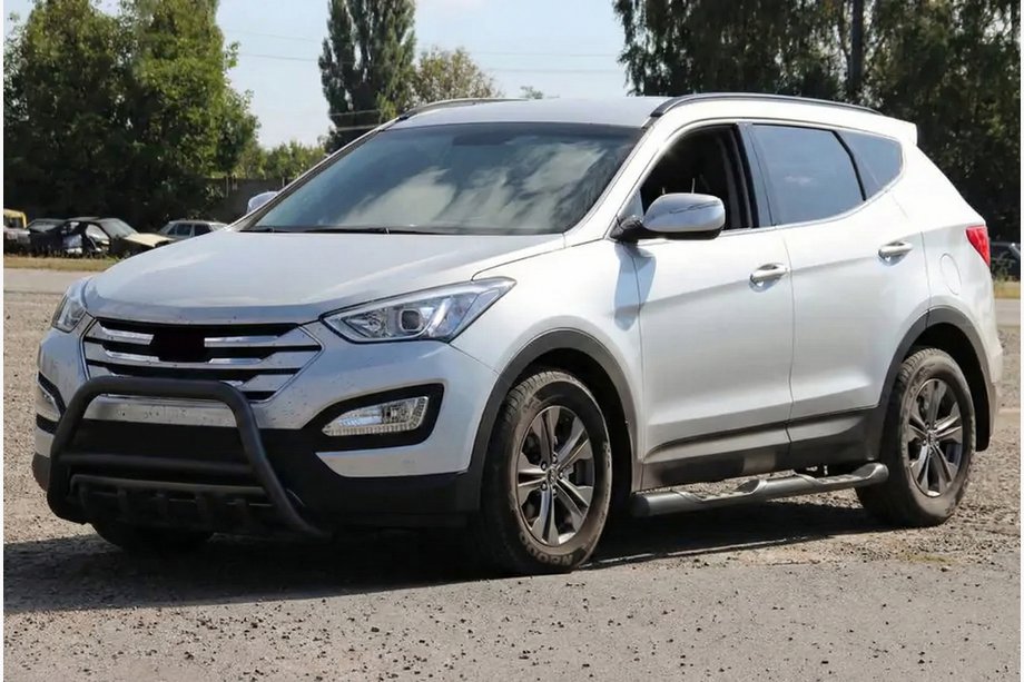 Hyundai Santa Fe 3 2012–2018 Voorbumperbeugel WT003 Black (RVS) Image