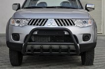 Mitsubishi Pajero Sport 2008–2015 Frontbeschermbeugel WT003 Black (RVS) foto 3