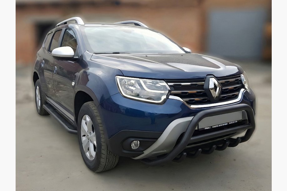 Dacia Duster 2018–2024 Bullbar zonder logo WT003 Black (RVS) Image