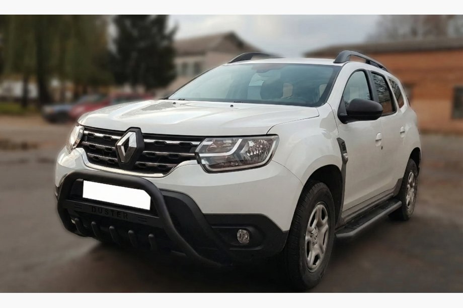 Dacia Duster 2018–2024 Bullbar met opschrift WT004 Black (roestvrij staal) Image